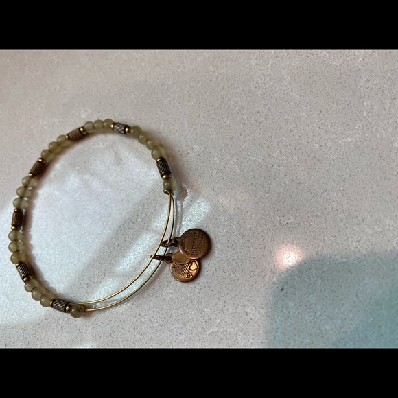 Alex and Ani Bead Bangle Bracelet in Gold Taupe - Picture 4 of 4